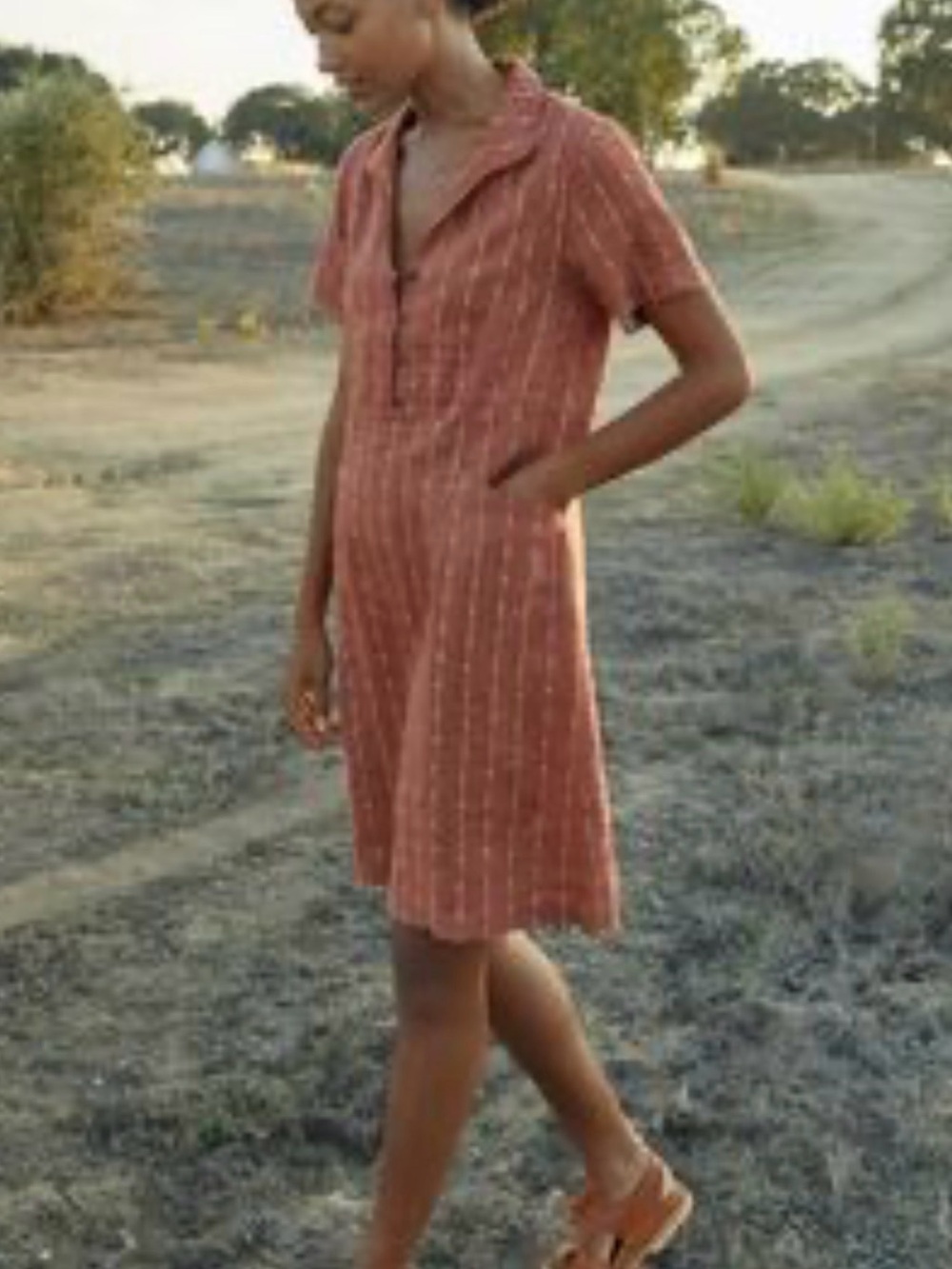 Poetry Délavé linen & cotton Dress Size 12